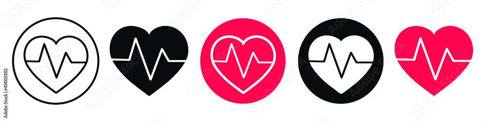Heart icon in linear design isolated vector signs. Medicine concept. Medical health care. Heart icon in linear design isolated vector signs. Medicine concept. Medical health care.