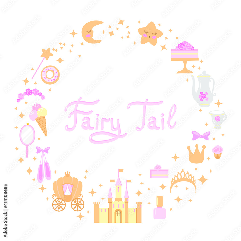 fairy tail frame on the white background fairy tail frame on the white background