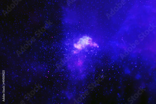 Blue space with stars. Elements of this image were furnished by NASA. © Artsiom P