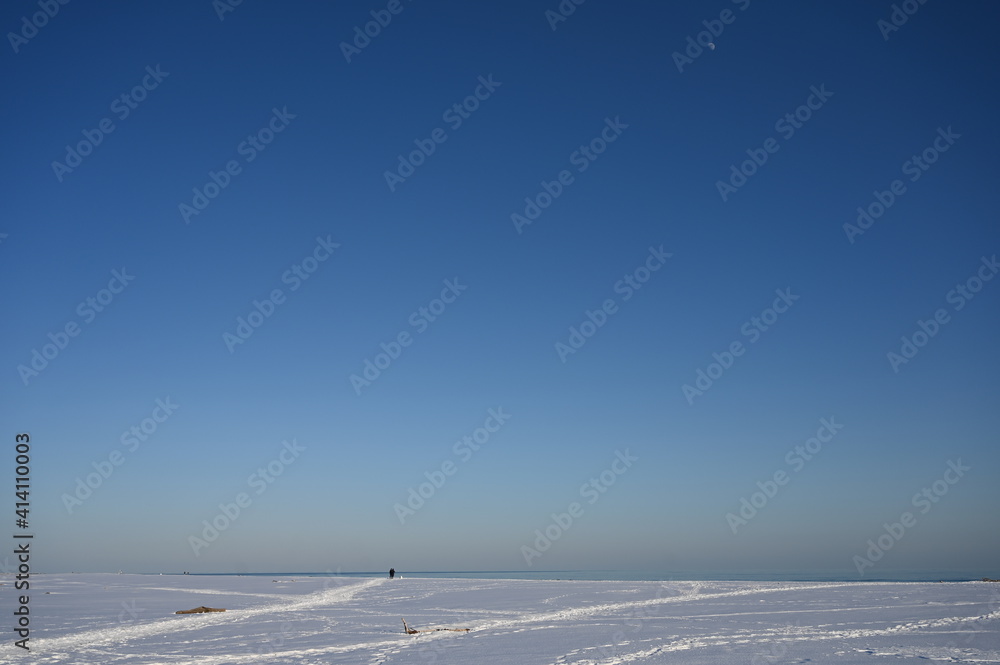 雪の海岸