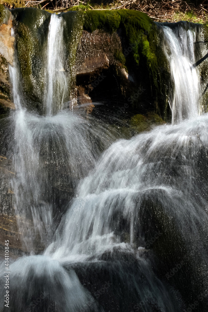 Beautiful mountain waterfall
