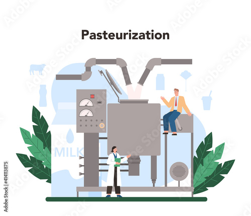 Dairy production industry. Dairy natural products for breakfast.