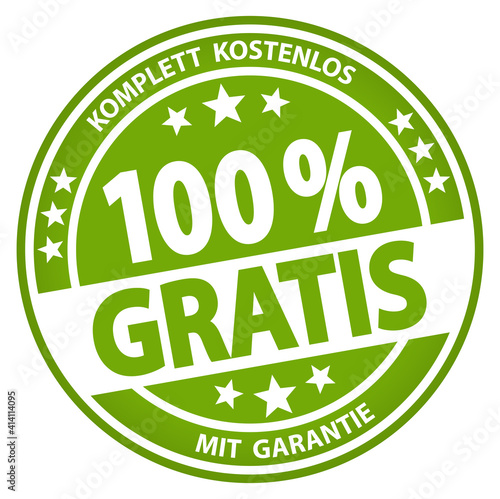 round business button - 100% gratis (german)