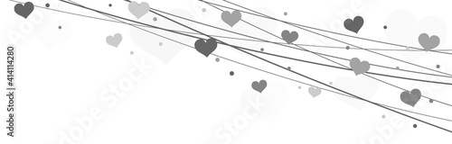 hearts on strings background for valentine's day