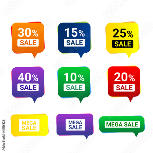 web design elements sale, object, icon, discounts footnote colorful templates