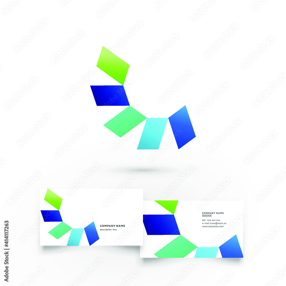 Modern icon design logo element with business card template. Best for identity and logotypes. Modern icon design logo element with business card template. Best for identity and logotypes.