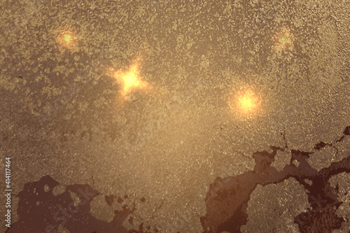 Vinatge abstract brown and gold marble pattern with sparkles. Vector background in alcohol ink technique with glitter. Template for banner, poster design. Fluid art painting