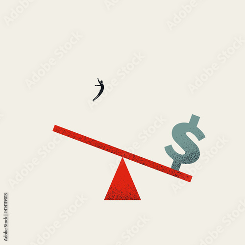 Business investment and profit making vector concept. Symbol of growth, success.