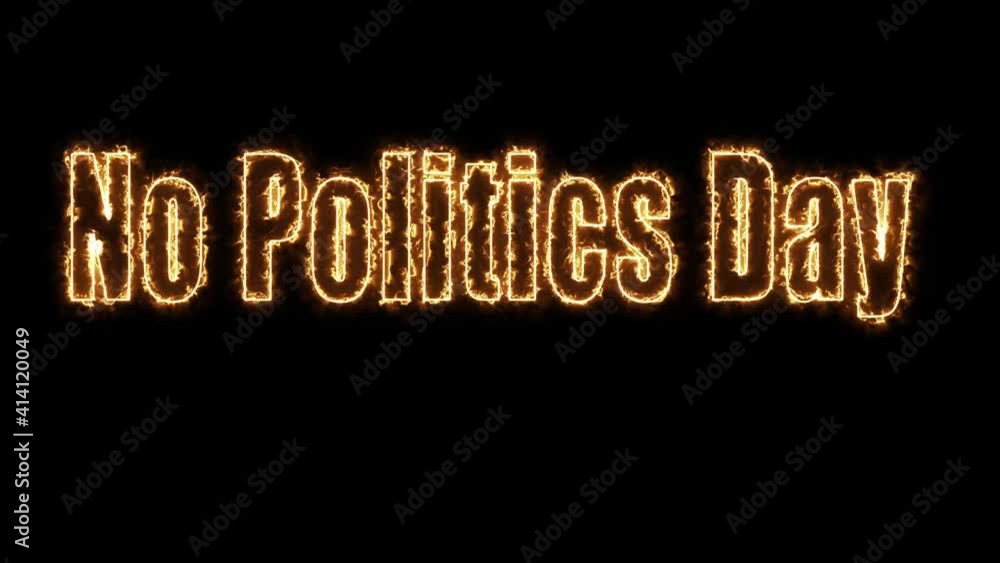 No Politics Day, on Black Backgrand