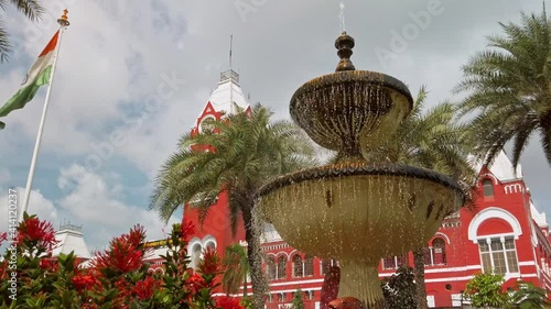 Chennai, India. View of Chennai Egmore railway station. photo