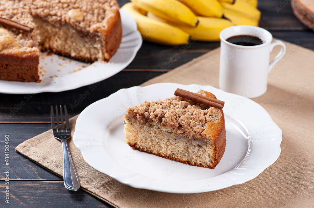 .Traditional Brazilian banana cake called .Traditional Brazilian banana cake called