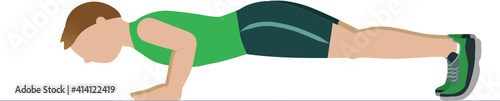 Man doing push-ups - illustration