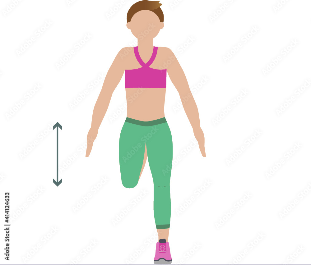 Woman doing aerobics flexion - illustration