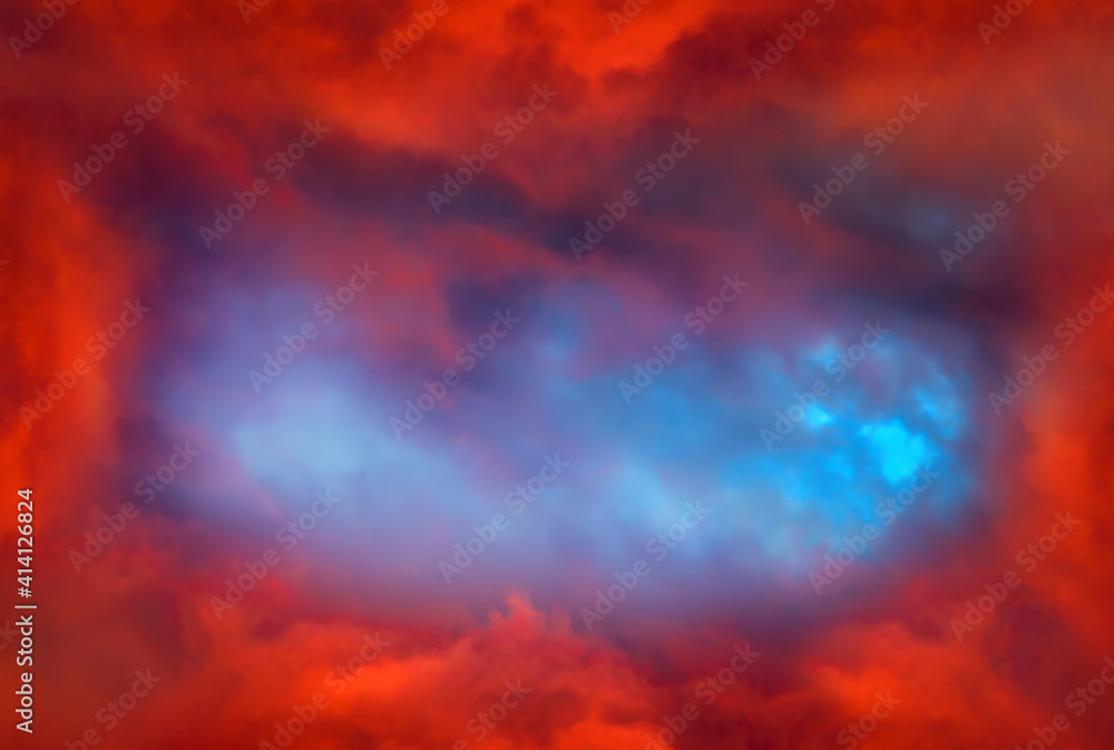 Red Clouds Background