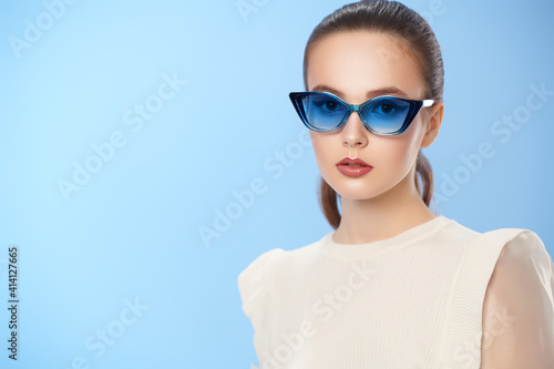 blue stylish sunglasses