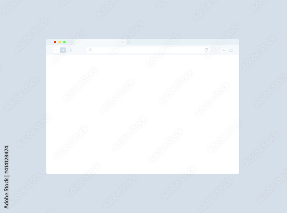 Browser mockup for website. Empty browser window in flat style. Vector illustration isolated on dark background. Webpage user interface, desktop internet page concept. EPS 10 Browser mockup for website. Empty browser window in flat style. Vector illustration isolated on dark background. Webpage user interface, desktop internet page concept. EPS 10
