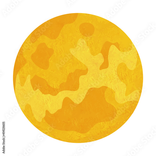 金星のイラスト 太陽系惑星 手書き風