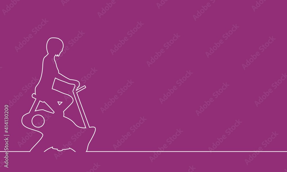 Beauty woman doing cycling with exercise bike at the gym. This illustration about fitness and sport. Thin line style Beauty woman doing cycling with exercise bike at the gym. This illustration about fitness and sport. Thin line style