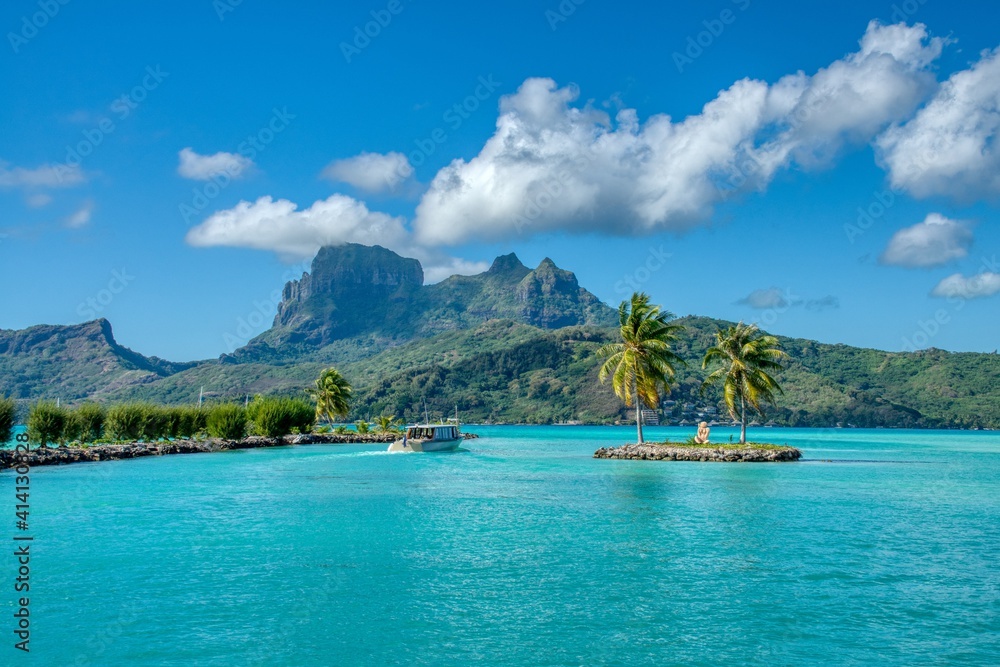 tropical island in the sea