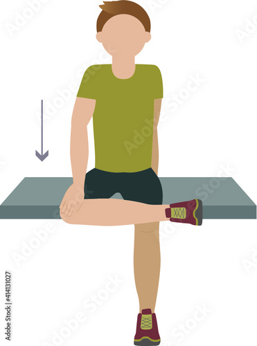 Man doing butt workouts - illustration