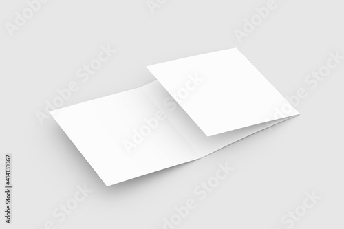 trifold brochure mock up view - 3d rendering