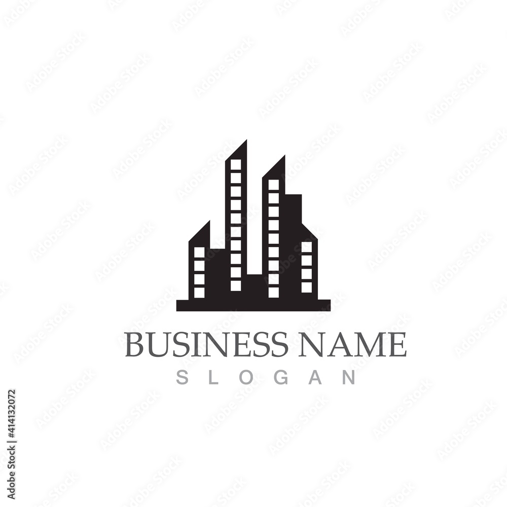 city skyline logo vector illustration template