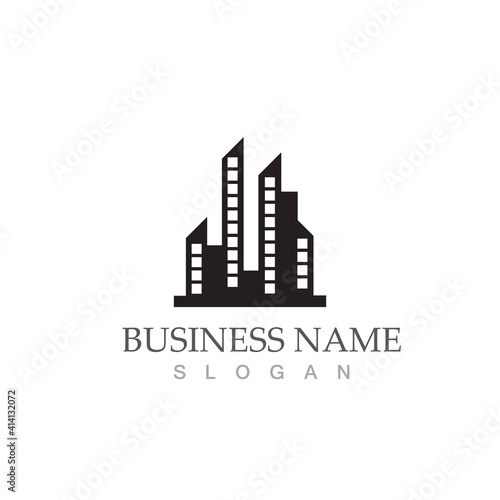 city skyline logo vector illustration template