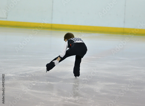 Boy figure skating