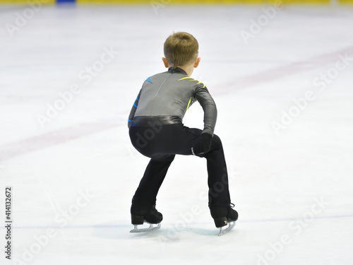 Boy figure skating