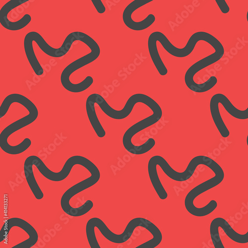Vector seamless texture background pattern. Hand drawn, red, black colors.