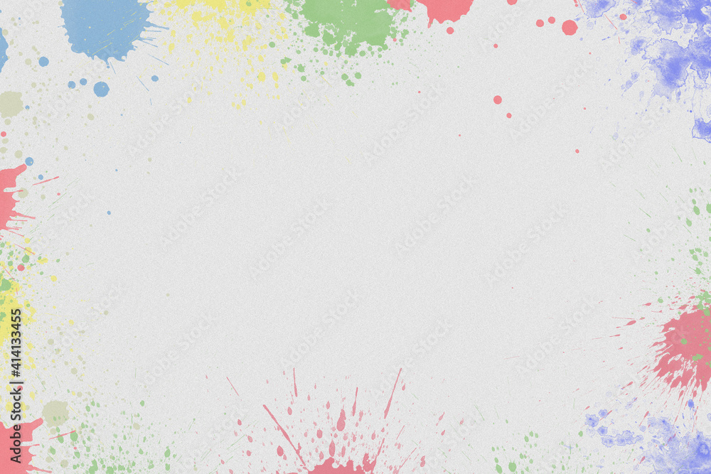 Obraz premium Abstract multi color watercolor on white paper background