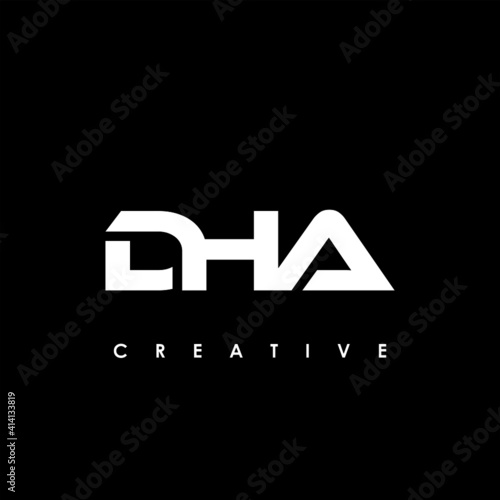 DHA Letter Initial Logo Design Template Vector Illustration