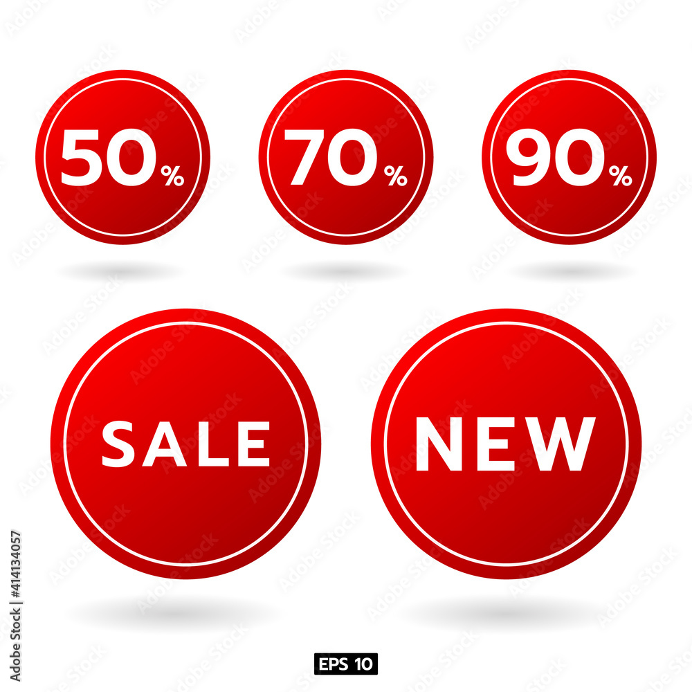 Sale set isolated on white background. Vector Illustration EPS 10 Sale set isolated on white background. Vector Illustration EPS 10