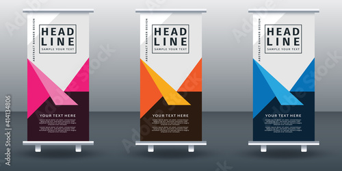Roll up banner set design template design. Modern Design. Geometric Banner Vector illustration