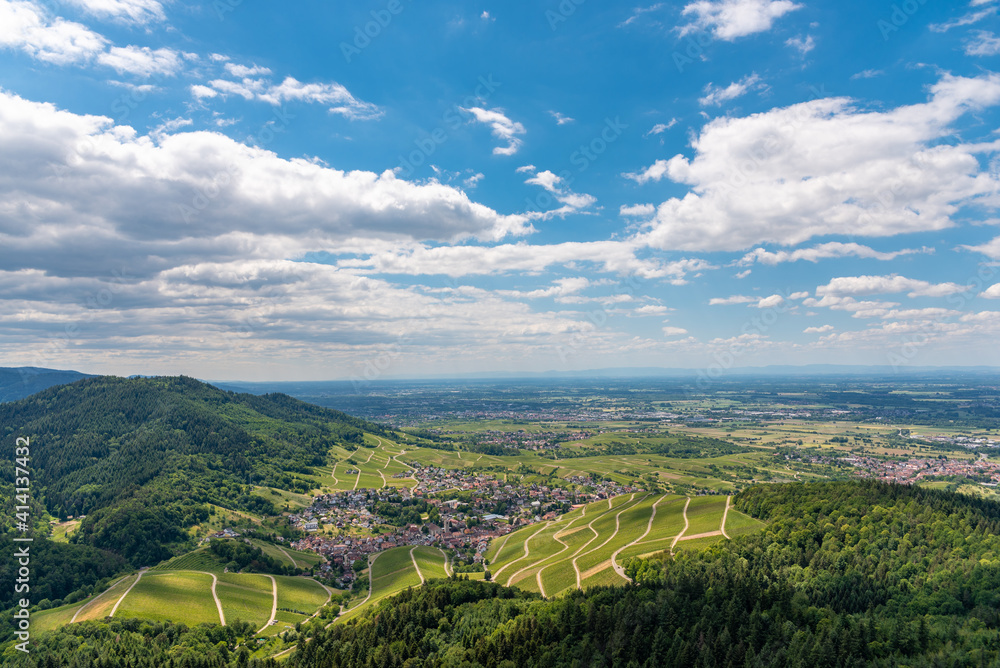 View from the Yburg near Varnhalt over the Black Forest