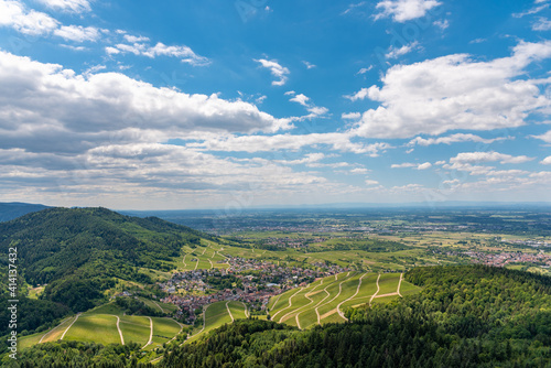 View from the Yburg near Varnhalt over the Black Forest