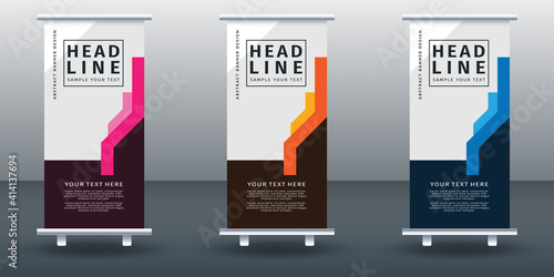 Roll up banner set design template design. Modern Design. Geometric Banner Vector illustration