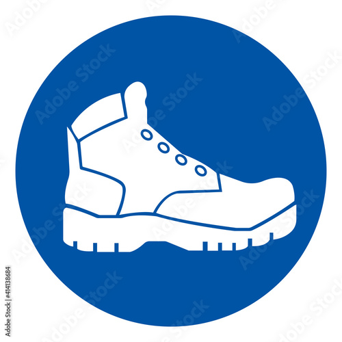 Closed Toe Shoes Required Symbol Sign, Vector Illustration, Isolate On White Background Label .EPS10