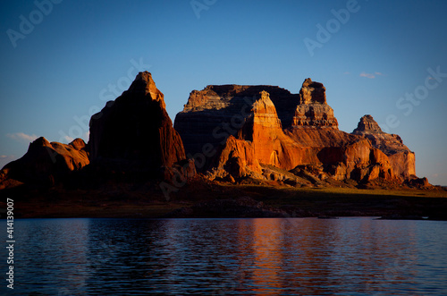 sunset over the lake