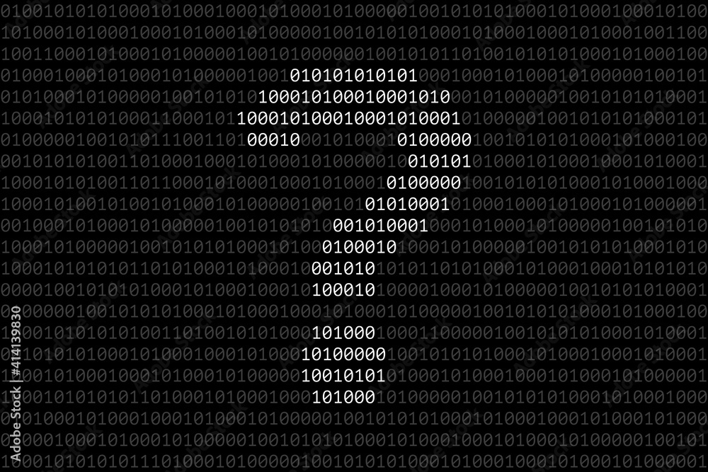 Silhouette of question mark over binary code surface Stock Vector ...