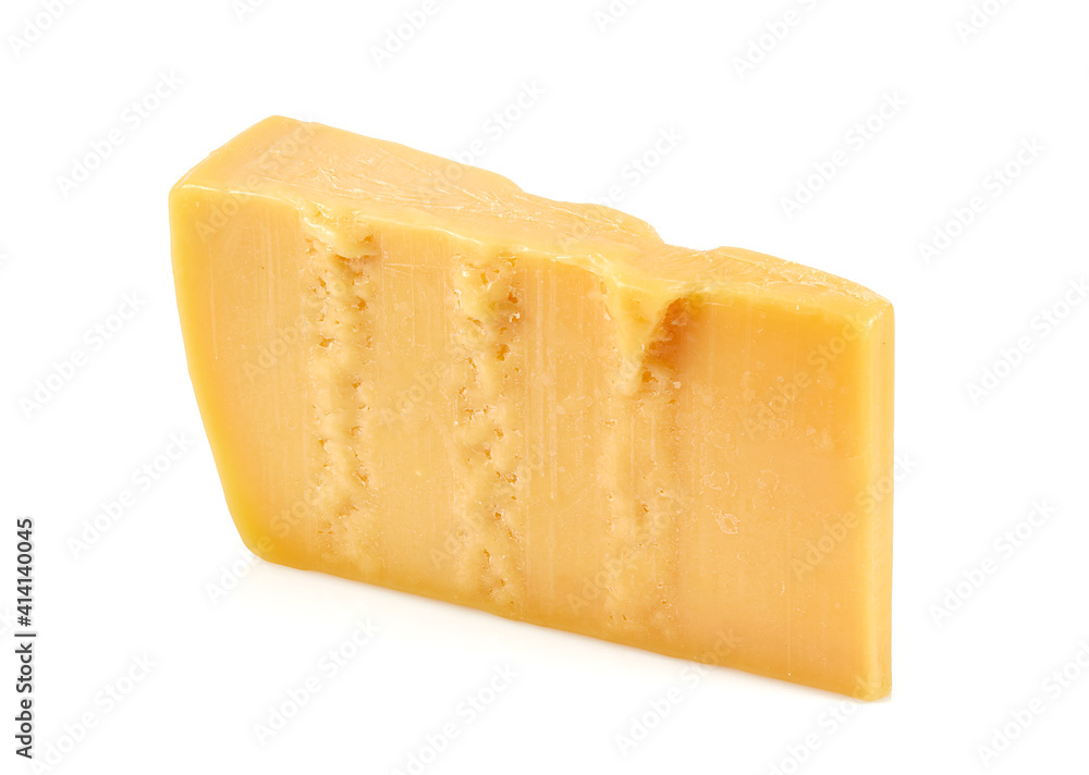 pieces of hard cheese isolated on white background pieces of hard cheese isolated on white background