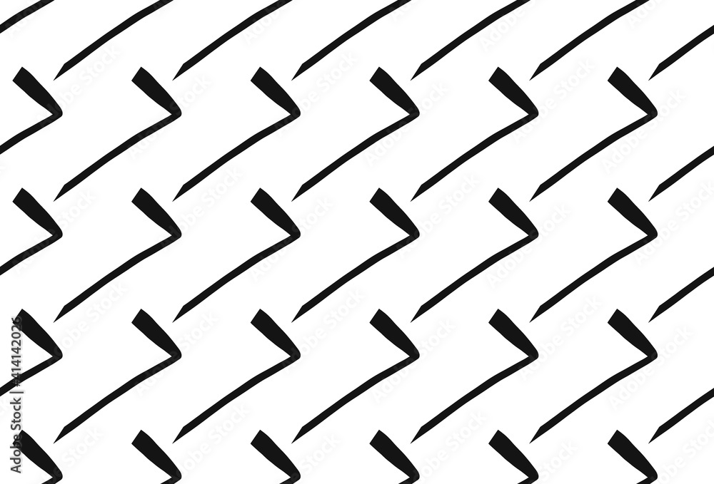 Vector texture background, seamless pattern. Hand drawn, white, black colors.