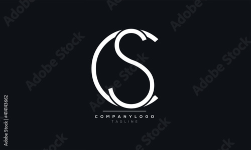  Abstract Letter Initial CS CS Vector Logo Design Template.
