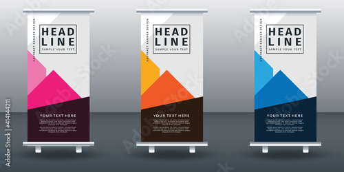 Roll up banner set design template design. Modern Design. Geometric Banner Vector illustration