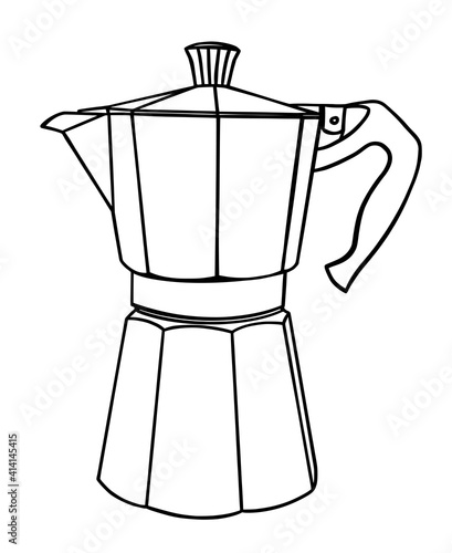 Italian coffee maker or moka pot photo