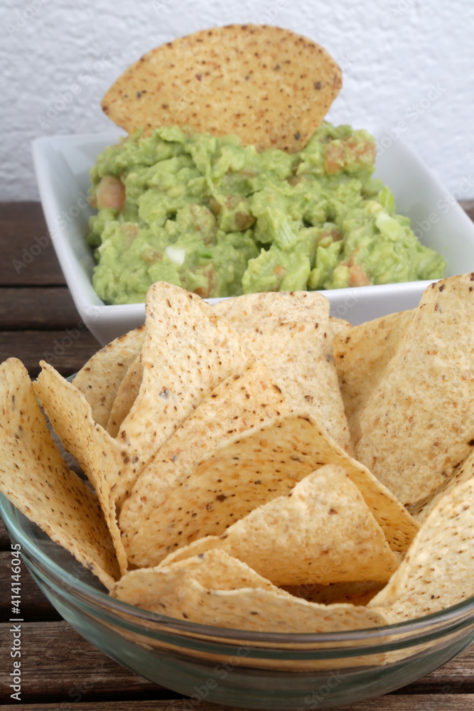 nachos with guacamole with avocado as mexican food nachos with guacamole with avocado as mexican food