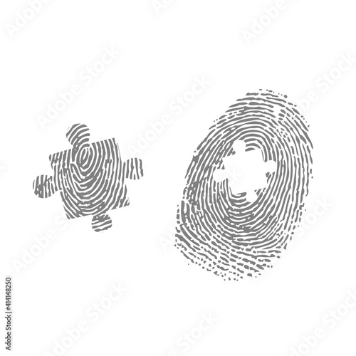 Fingerprint puzzle element