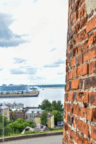 Panorama of the Oka and Volga rivers. Nizhny Novgorod photo