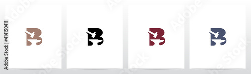 Anvil And Hammer On Letter Logo Design B