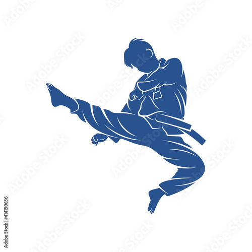 Taekwondo design vector illustration, Creative Taekwondo logo design concepts template, icon symbol